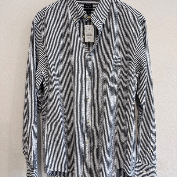 NWT J. Crew Seersucker Shirt - Picture 3 of 5
